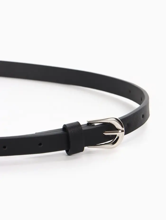 Ремень женский, пряжка металл, 1 прокол, 1.4&times;105 см, чёрный