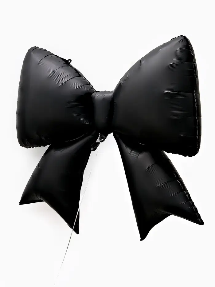 Воздушный шар фольгированный 39" "Бант" цвет черный