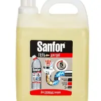 Чистящее средство для труб Sanfor, сложные засоры, 5 л