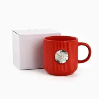 Кружка новогодняя керамическая &laquo;Снежинка&raquo;, 350 мл