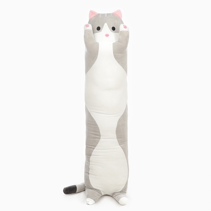 Шкурка мягкой игрушки «Кот-батон», 130 см, цвет серый, без набивки Шкурка мягкой игрушки «Кот-батон», 130 см, цвет серый, без набивки