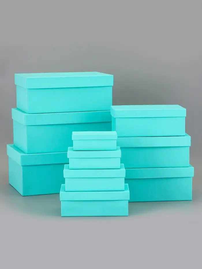 Набор подарочных коробок 10 в 1 &laquo;Тиффани&raquo; 30&times;19&times;12 - 12&times;6.5&times;4 см