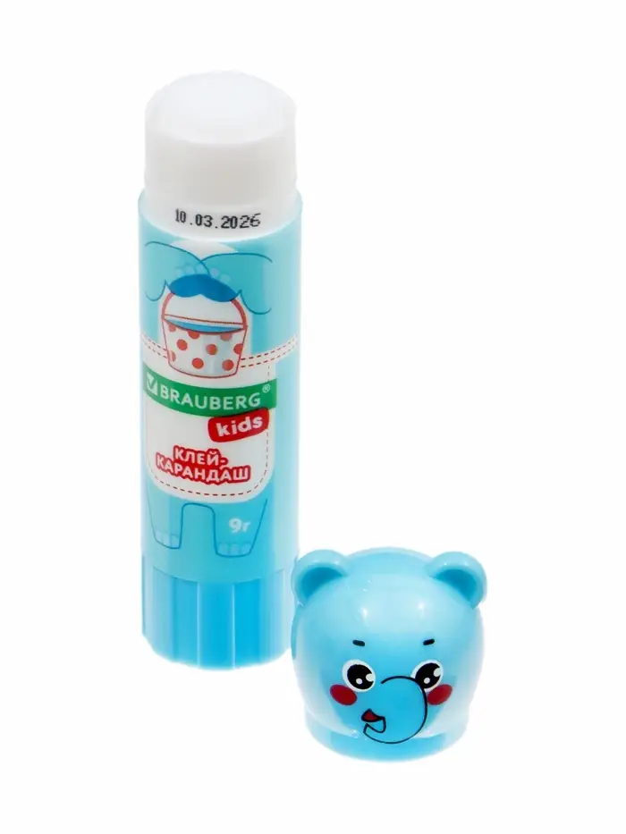 Клей карандаш BRAUBERG KIDS, 9 г, МИКС