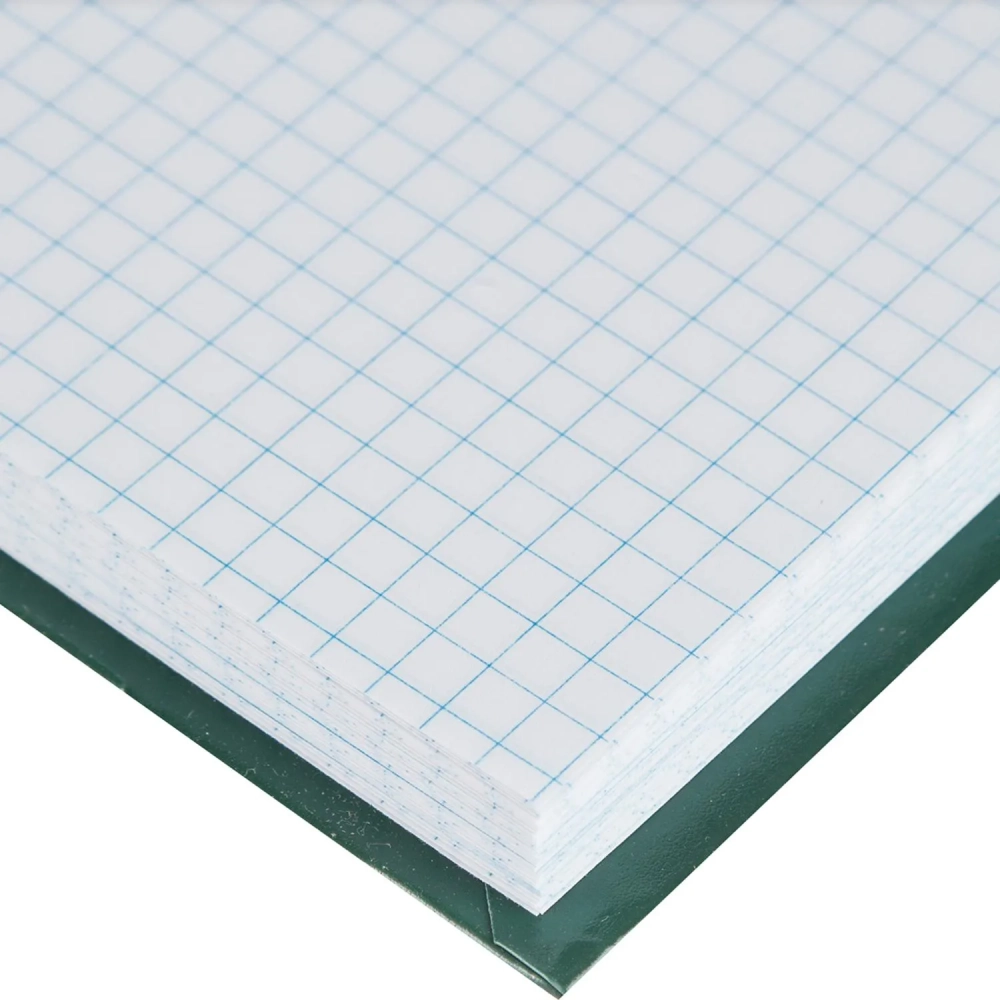 Книга учета Attache А4 96л в клетку блок офсет, бумвинил зеленый