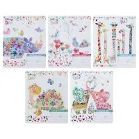 Тетрадь 24 листа в клетку &laquo;Счастливый день&raquo;, обложка мелованный картон, фольгирование, МИКС