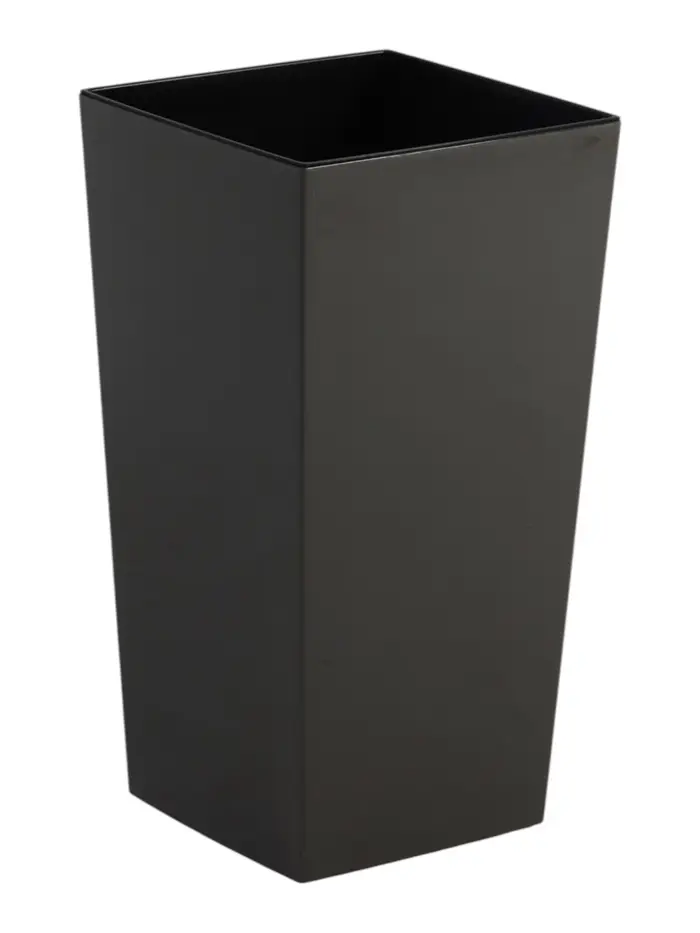 Кашпо со вставкой 19х19х36 см (вставка 4,5 л) "ЖАСМИН 2" графит