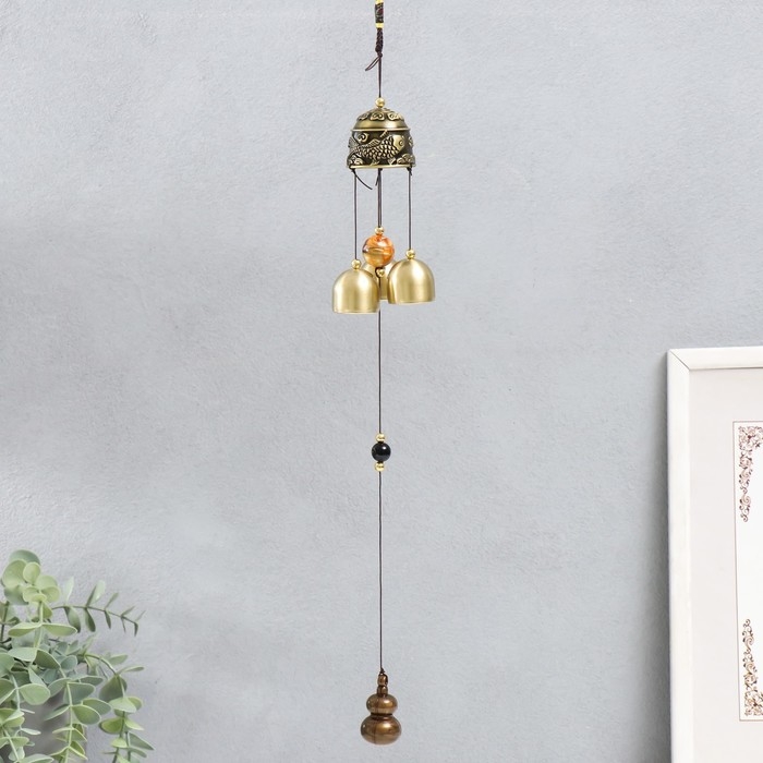 Музыка ветра металл Музыка ветра металл "Горлянка" 3 колокольчика 1 фигурка 46 см