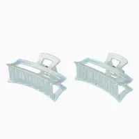 Крабик для волос &laquo;Жемчужный&raquo;, прямой, 7 см, белый