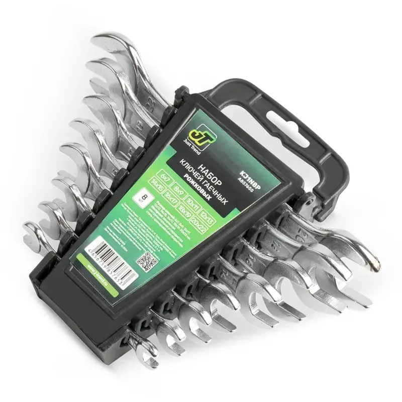 Набор ключей гаечных рожковых на держателе (6-22 мм) (8 предметов) JT KJ1N8P