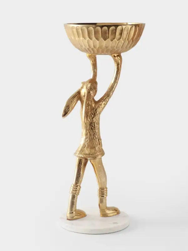 Конфетница &laquo;Кролик&raquo;, 24&times;24&times;54 см, алюминий