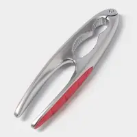 Орехокол Доляна Redline, 4.2&times;1.7&times;15.5 см, нержавеющая сталь, красный