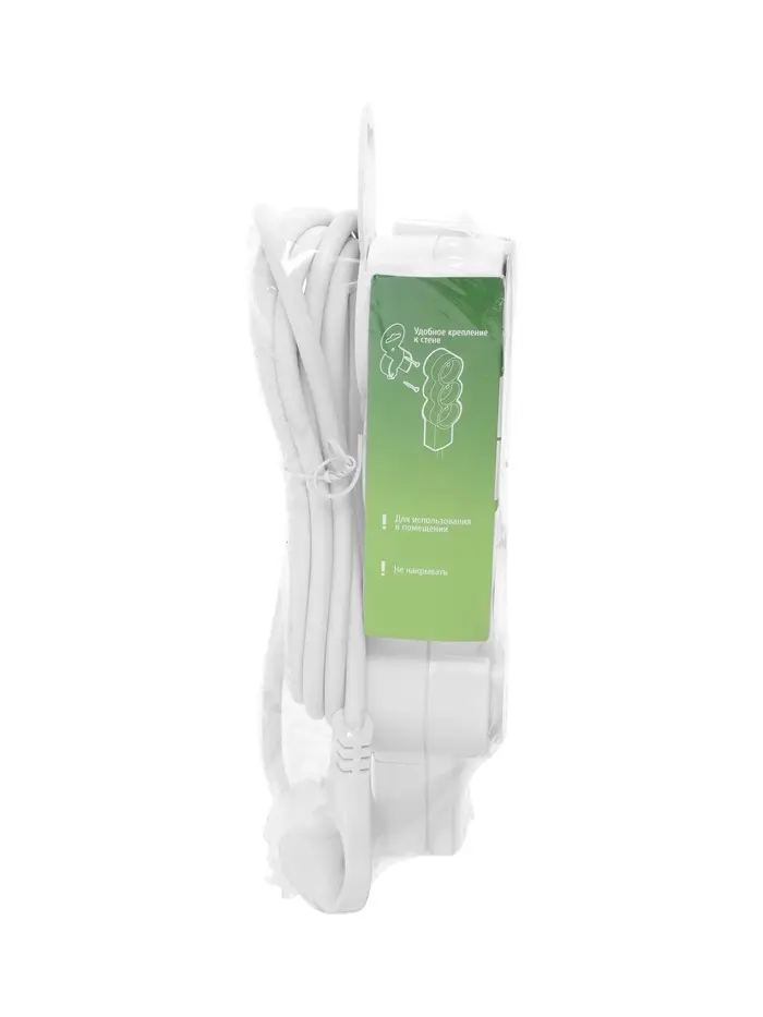Удлинитель бытовой с выключателем В приДАЧУ, 3 гнезда, 3м, 10 А, 2200 вт, ПВС 3&times;0,75мм2, с заземлени