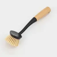 Щётка для посуды Доляна Meli, бамбуковая ручка, 25.5 см, чёрная