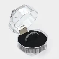 Набор футляров пластиковых 6 шт. под кольцо "Шарик", 4*4*4,5, вставка чёрная (645993)