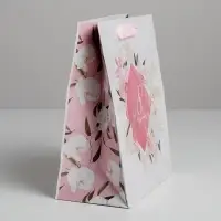 Пакет подарочный крафтовый вертикальный, упаковка, «8 марта», MS 18 х 23 х 10 см Пакет подарочный крафтовый вертикальный, упаковка, «8 марта», MS 18 х 23 х 10 см