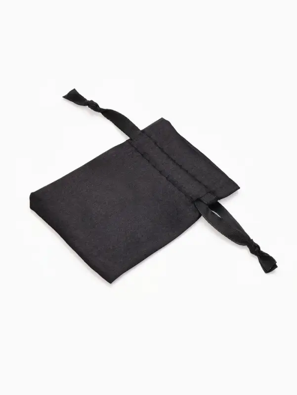 Набор подарочных мешочков 50шт. Атласных с лентой, 7*9см, цвет чёрный (7812484)