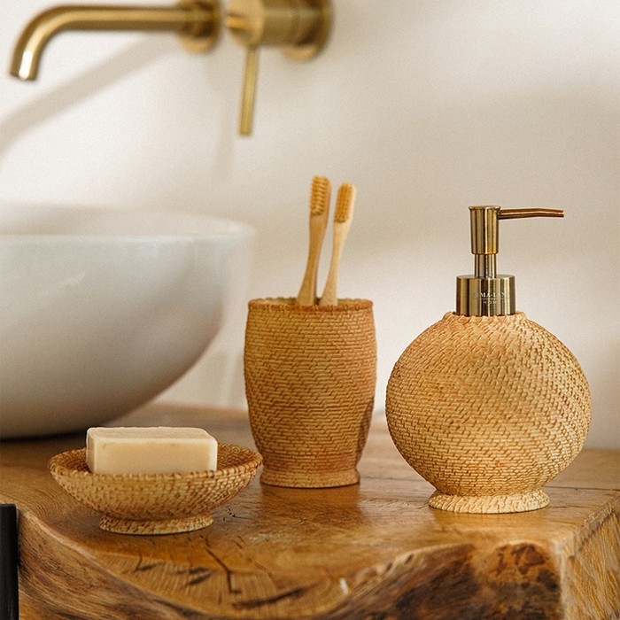 Набор для ванной SL Home, 3 предмета: дозатор, мыльница, стакан Набор для ванной SL Home, 3 предмета: дозатор, мыльница, стакан