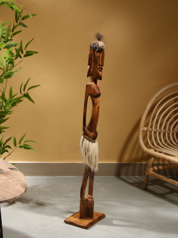 Сувенир интерьерный Сувенир интерьерный "Абориген" 19х14х100 см, дерево, цв. коричневый