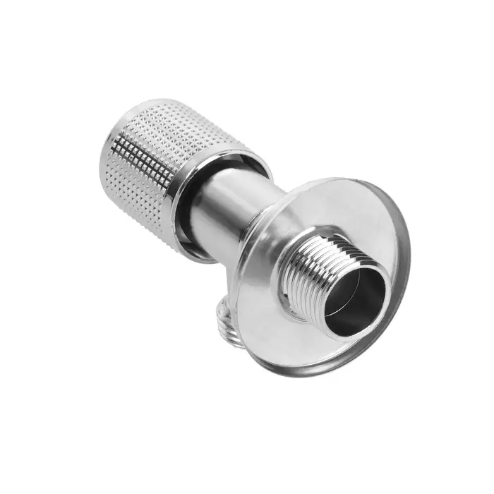 Кран угловой ZEIN engr, 1/2" &times; 1/2", кран-букса латунь/керамика, нерж. сталь, хром