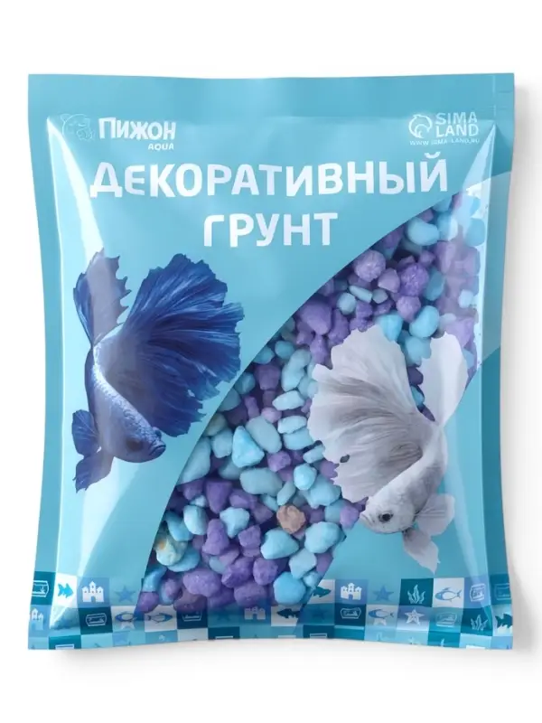 Мраморная крошка &laquo;Пижон Аква&raquo;, фр. 5-10 мм, нептун-топаз, 800 г