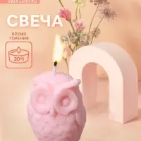 Свеча &laquo;Сова&raquo;, 5&times;5&times;6 см, соевый воск, МИКС