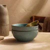 Набор мисок фарфоровых SL Home &laquo;Аззура&raquo;, 1.2 л, d=18.5 см, голубой