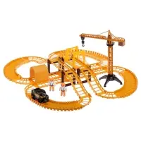 Автотрек &laquo;Стройка&raquo;, с машинкой, краном и фигурками, работает от батареек