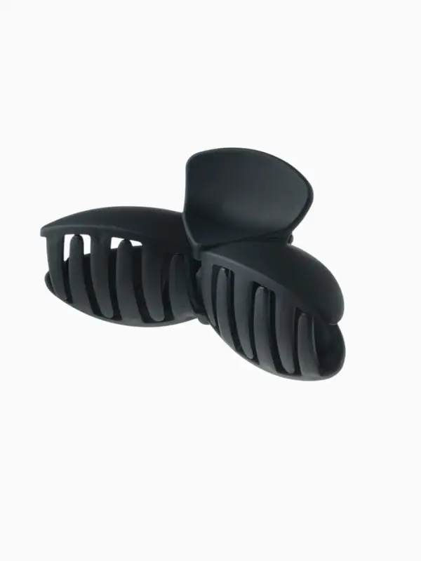 Крабик для волос &laquo;Матовый&raquo;, лепестки трио, 9&times;4 см, чёрный