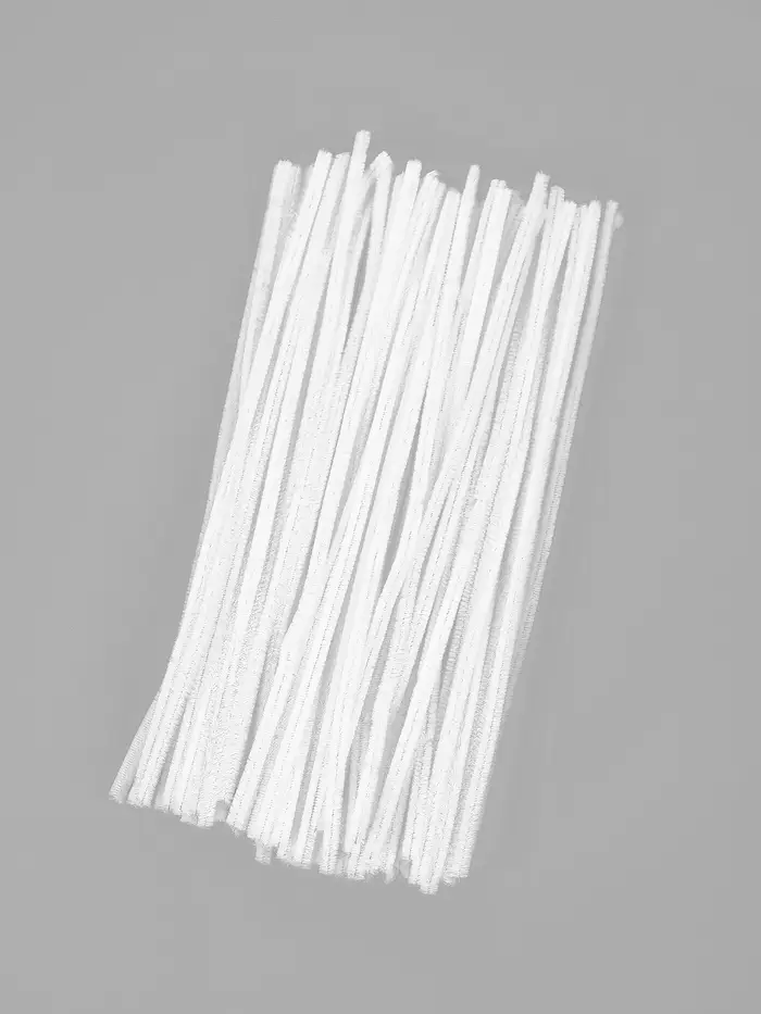 Синельная проволока, набор 90 шт., белая, 30 см