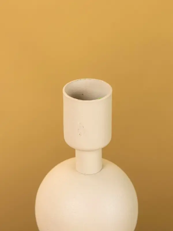 Подсвечник на 1 свечу текстурный  Подсвечник на 1 свечу текстурный "Фисташковый" с 2 сферами 8,5х8,5х18 см