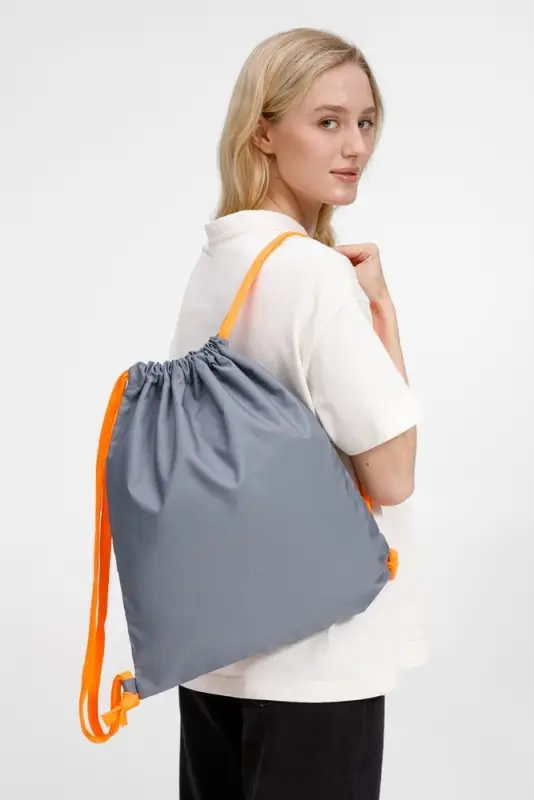 Рюкзак B3, серый с оранжевыми лямками Рюкзак B3, серый с оранжевыми лямками