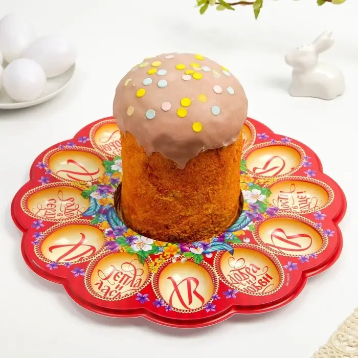 Пасхальная подставка «Со Светлой Пасхой», бабочка, на 12 яиц и кулич Пасхальная подставка «Со Светлой Пасхой», бабочка, на 12 яиц и кулич