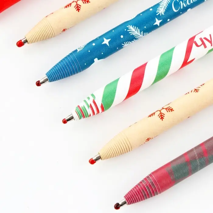 Ручка-эко шариковая, синяя паста, 1.0 мм «Новый год» МИКС Ручка-эко шариковая, синяя паста, 1.0 мм «Новый год» МИКС