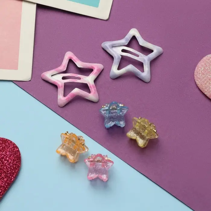 Набор для волос Набор для волос "Маленькая звездочка" (2 невидимки,4 крабика) клетка