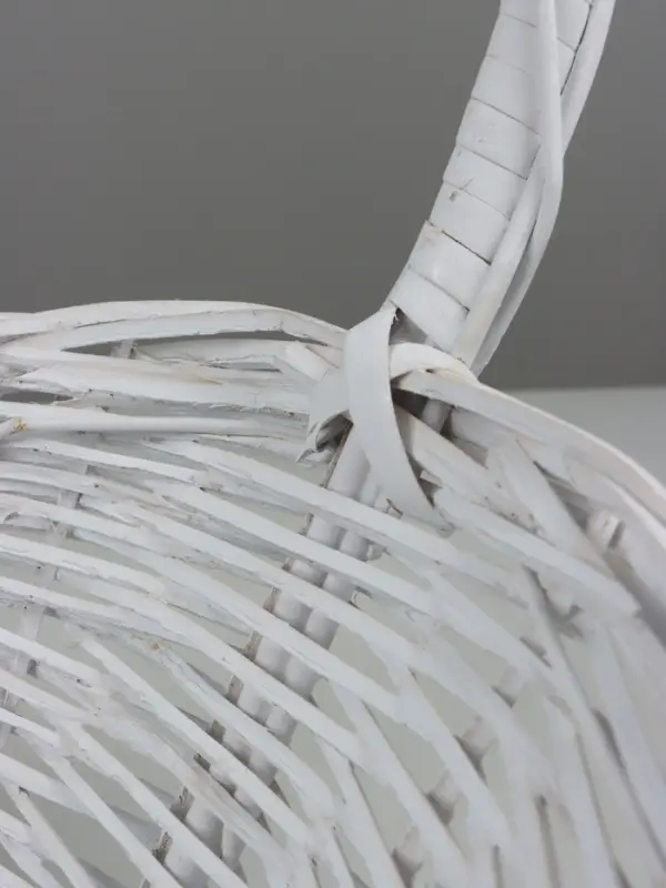 Корзина плетеная (ива), D50х35 H20 HH58 B31х21, 1 шт., белый