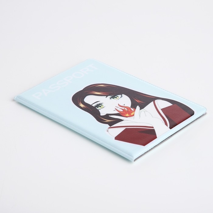 Обложка для паспорта, цвет голубой Обложка для паспорта, цвет голубой