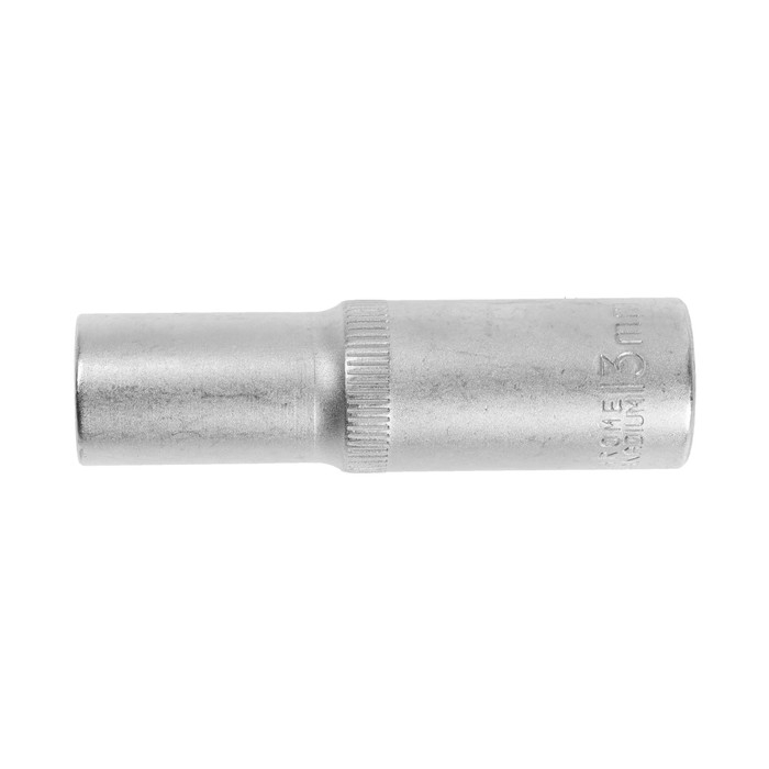 Головка торцевая шестигранная удлиненная ТУНДРА, под квадрат 1/2", 13 мм, CrV
