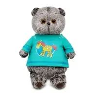 Мягкая игрушка "Кот Басик в лонгсливе с лошадкой", 22 см Ks22-295 Мягкая игрушка "Кот Басик в лонгсливе с лошадкой", 22 см Ks22-295