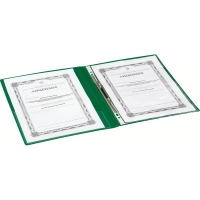 Скоросшиватель пластиковый с пруж.мех. вн.карман Attache А4 зел 200л,0,7мм