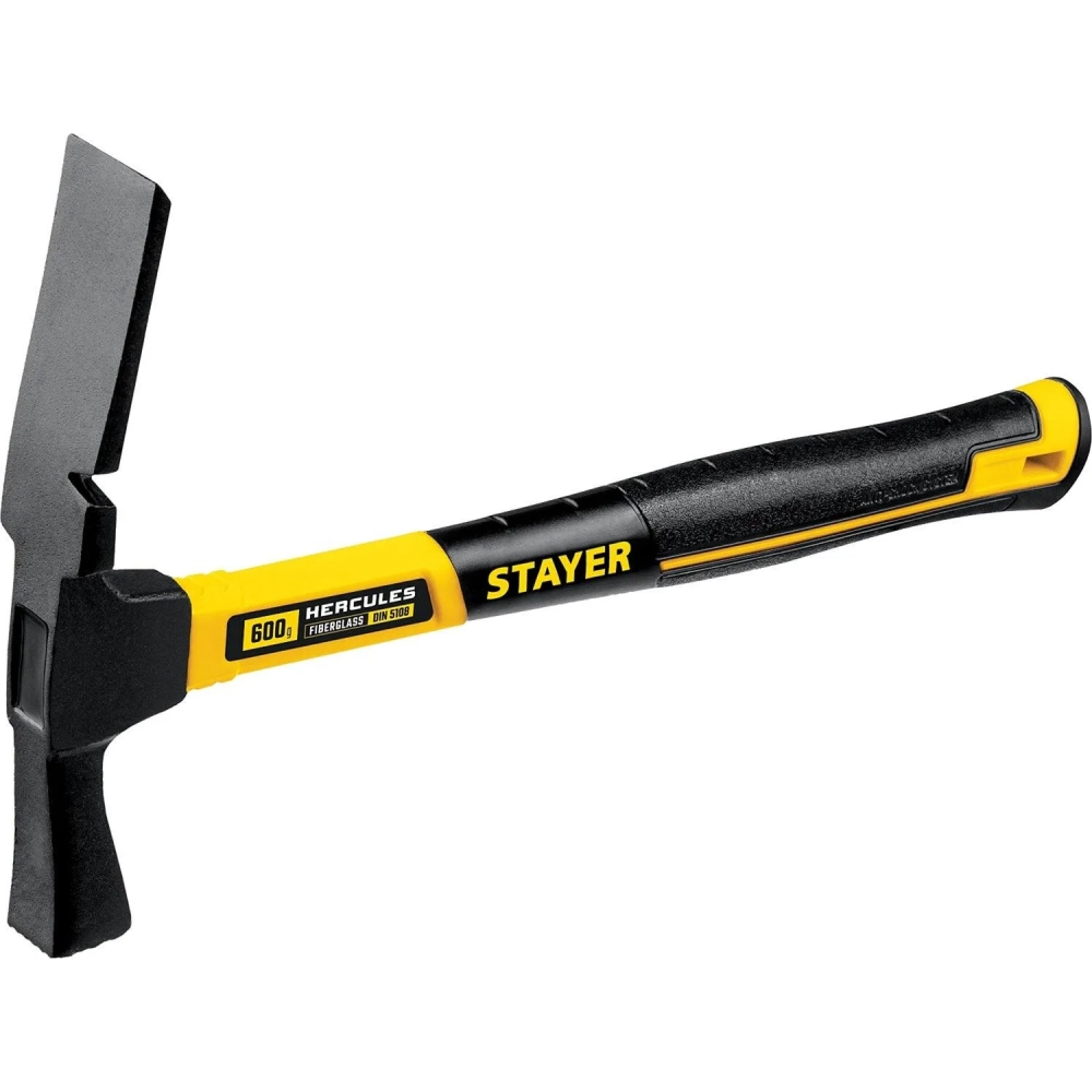 Молоток каменщика с фиберглас. рукояткой STAYER  Hercules 600г(20161_z01)