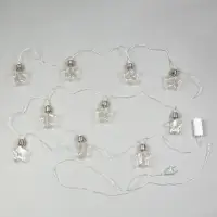 Гирлянда &laquo;Нить&raquo; 3 м с насадками &laquo;Лампочки звёздочки&raquo;, IP20, прозрачная нить, 80 LED, свечение мульти, 8 режимов, 220 В