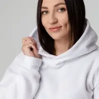 Худи флисовое унисекс Manakin, белое, размер XL/2XL