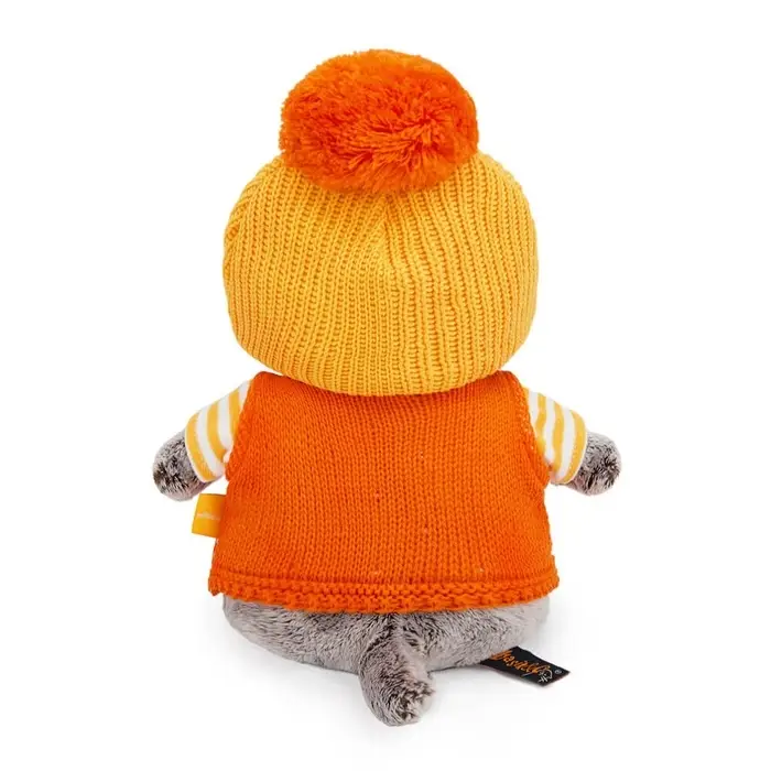 Мягкая игрушка Мягкая игрушка "Кот Басик baby в жилете и шапочке с помпоном", 20 см BB-160