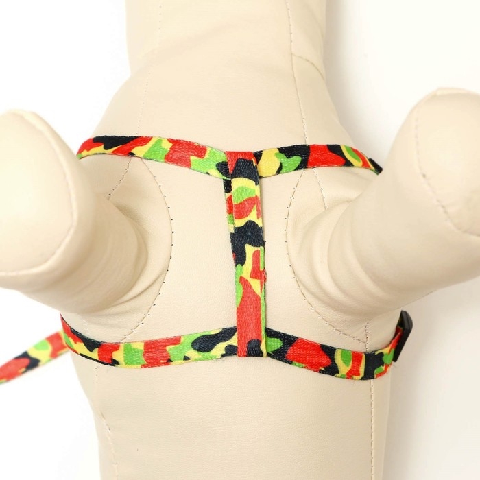 Комплект "Камуфляж", ОШ 16,5-27, ОГ 21-35 см, 120 х 1 см, капрон, красно-чёрно-зеленый