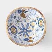 Салатник &laquo;Васильки&raquo;, 23&times;23&times;10.5 см, дерево манго