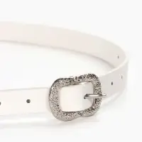 Ремень женский, металлическая пряжка, 2.3&times;105 см, белый