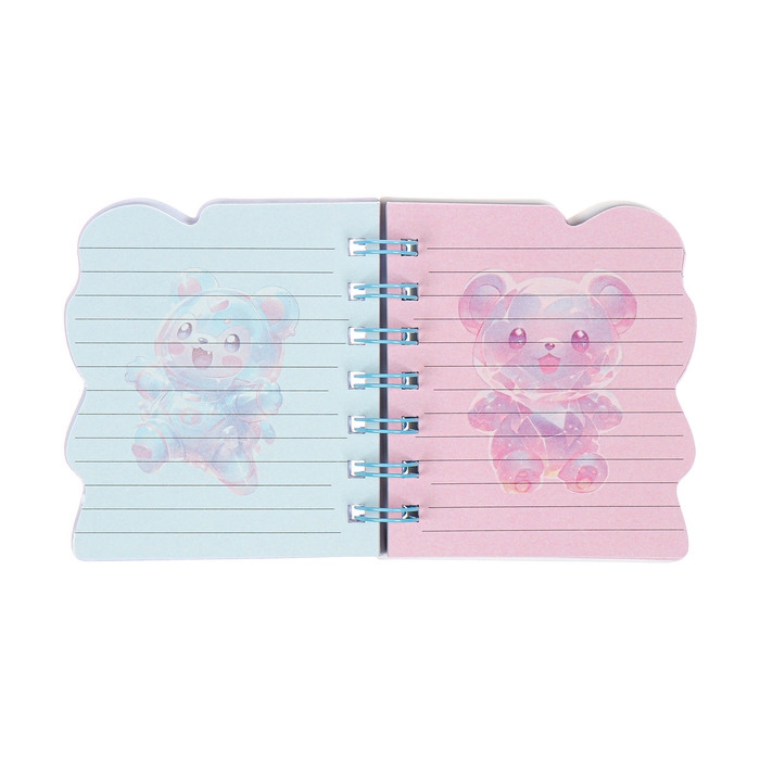 Записная книжка подарочная на гребне 80л,линия, цветной блок,обложка ПВХ 3D Мишка(10х10,5см)   10539 Записная книжка подарочная на гребне 80л,линия, цветной блок,обложка ПВХ 3D Мишка(10х10,5см)   10539