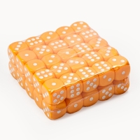 Кости игральные, 1.6 х 1.6 см, набор 50 шт, желтые