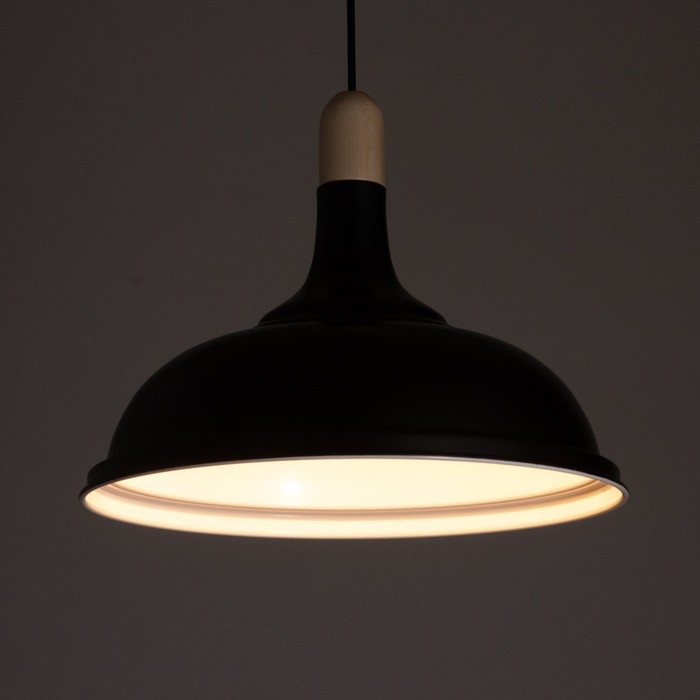 Люстра подвес Люстра подвес "Дардо" 1х40Вт Е27 черный/коричневый 38,5х38,5х70см