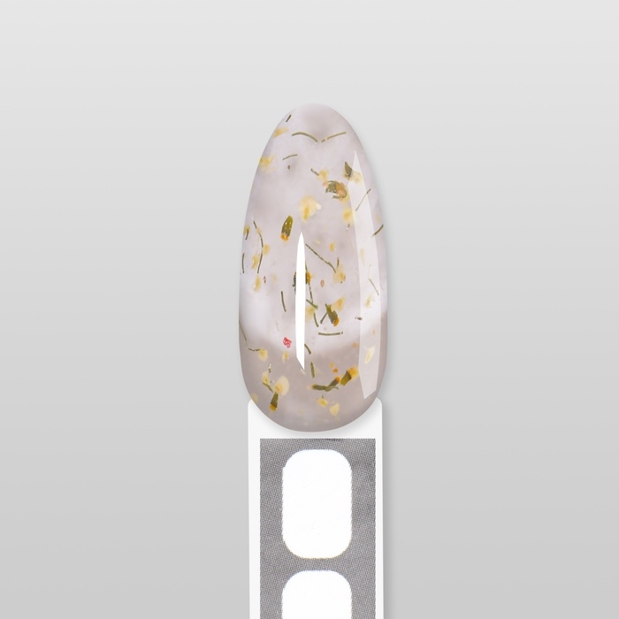 Гель для наращивания, с сухоцветами, 3-х фазный, 9 гр, LED/UV, цвет прозрачный/жёлтый Гель для наращивания, с сухоцветами, 3-х фазный, 9 гр, LED/UV, цвет прозрачный/жёлтый